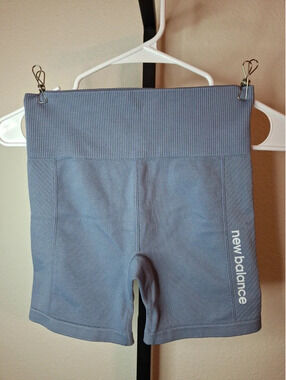 New Balance Slate Blue high-rise biker shorts Nwot size S/P